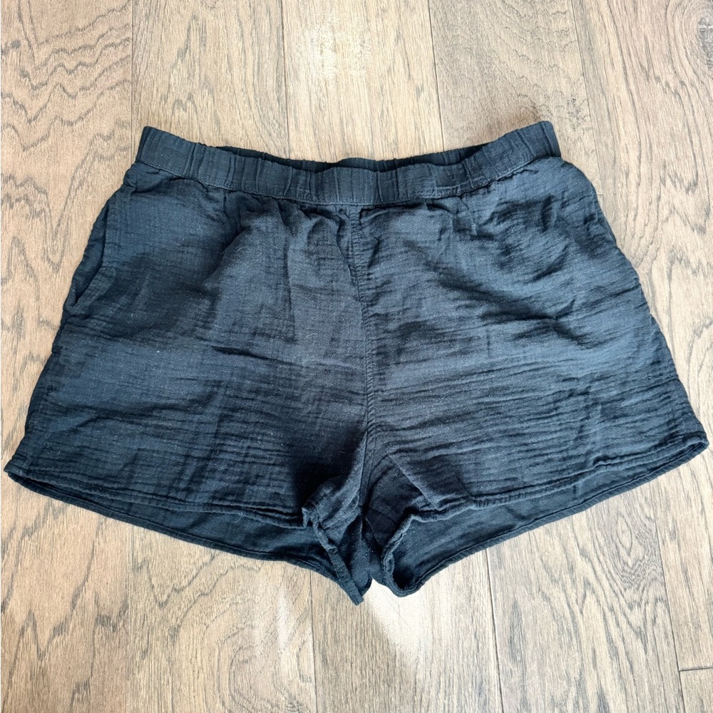 Universal Thread Gauze Shorts Womens XL Navy Blue Elastic Waist Casual